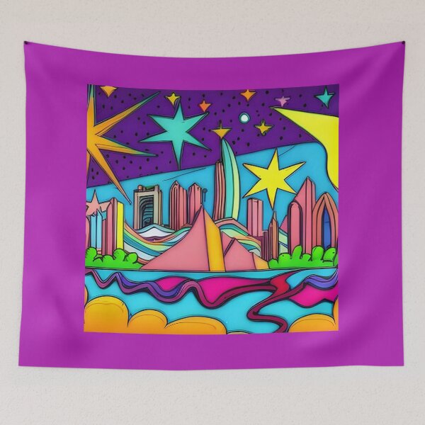 Item preview, paisaje de la ciudad de noche designed and sold by NitaBond.