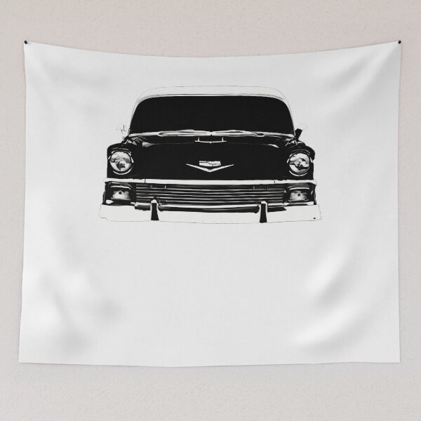 Item preview, 1956 Chevy 210 Front Grill View Silhouette Classic Car designed and sold by QATMode.