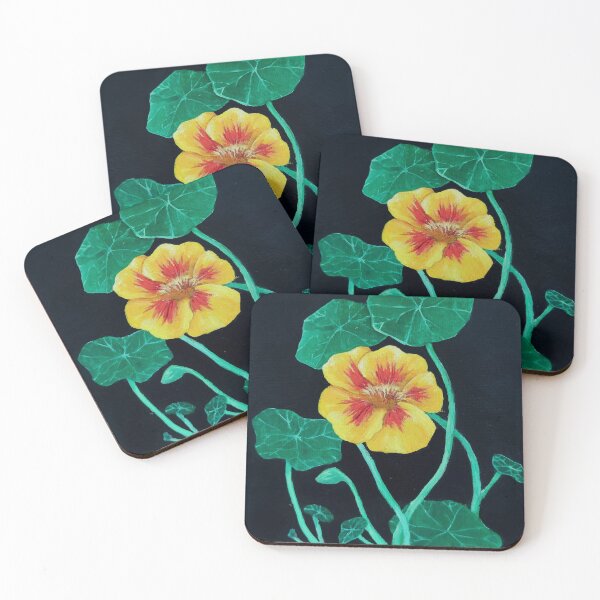 Item preview, Nasturtium, oil painting designed and sold by weird-art-girl.