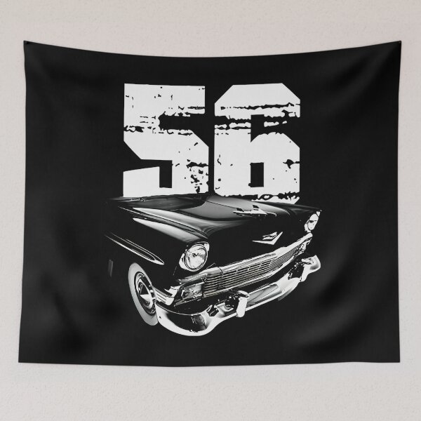 Item preview, 1956 Chevy Bel Air Front Side View with White Year designed and sold by QATMode.