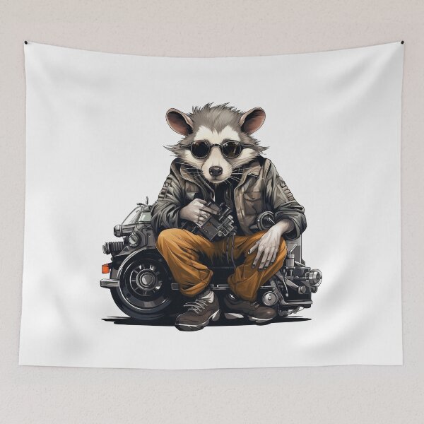 Item preview, Streetwise Opossum Mechanic Vibes | Opossum Lovers designed and sold by DarcoDesigns.