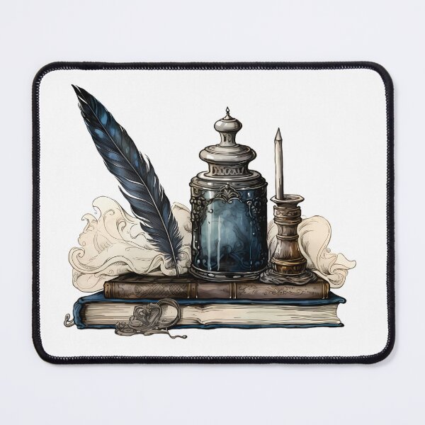 Item preview, Gothic Inkpot and Quill designed and sold by SchorlCraft.