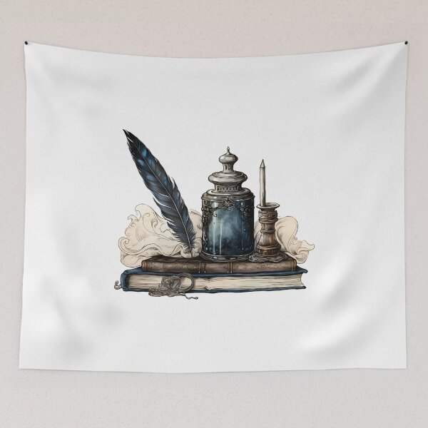 Item preview, Gothic Inkpot and Quill designed and sold by SchorlCraft.