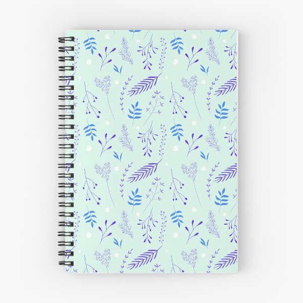 Item preview, Spring leaves in blue designed and sold by VickyReiStudio.