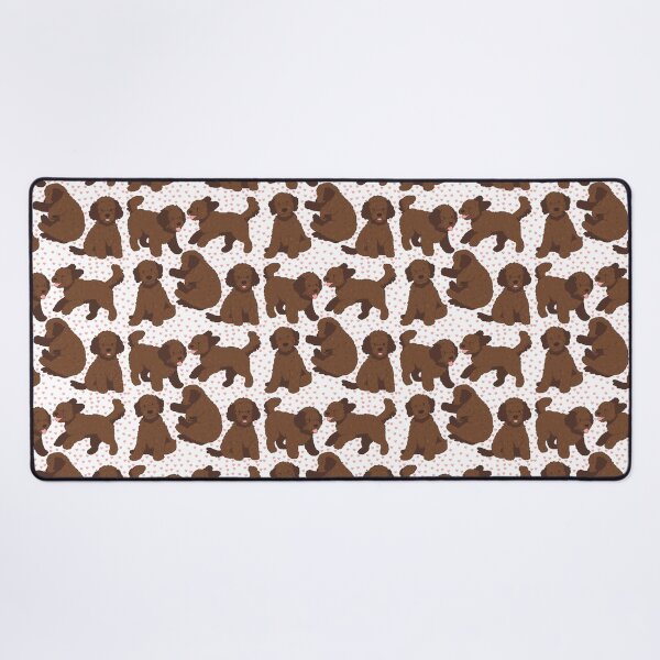 Aperçu de l'œuvre Joli motif de chien goldendoodle au chocolat créée et vendue par Yaragold.