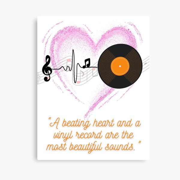 I Love Vinyl - Heart-Shaped Vinyl Canvas Print for Sale by serpentsky17