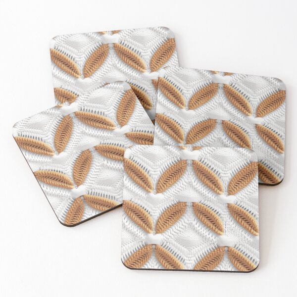 Artikelvorschau, Buntes Fantasiemuster beige weiß Ornamente Stickmuster entworfen und verkauft von G-M-Designs.