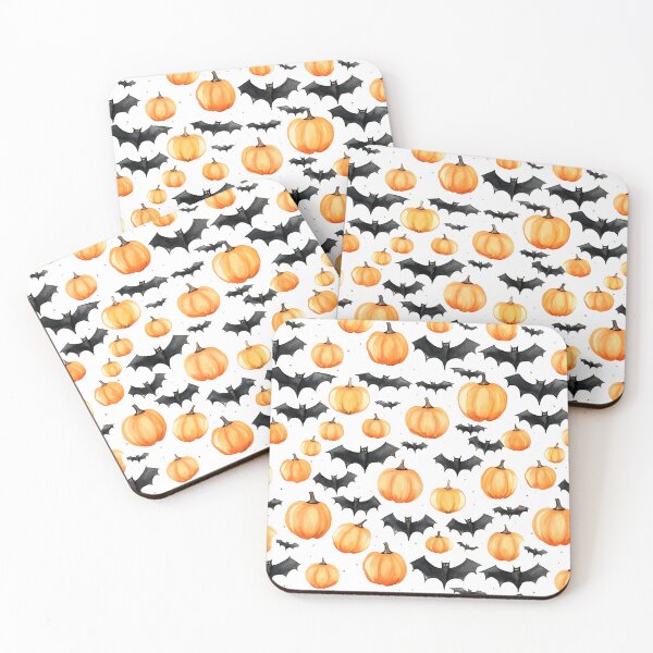 Item preview, Haunted Halloween Pumpkin & Bats Pattern - Nighttime Enchantment designed and sold by Moo7shop.