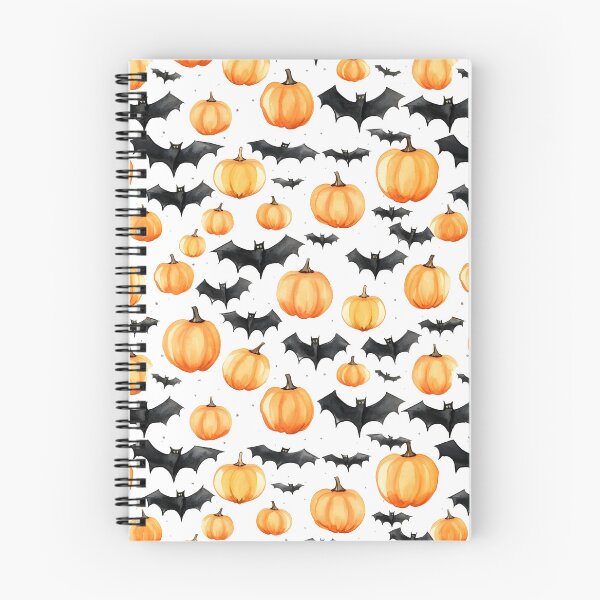 Item preview, Haunted Halloween Pumpkin & Bats Pattern - Nighttime Enchantment designed and sold by Moo7shop.