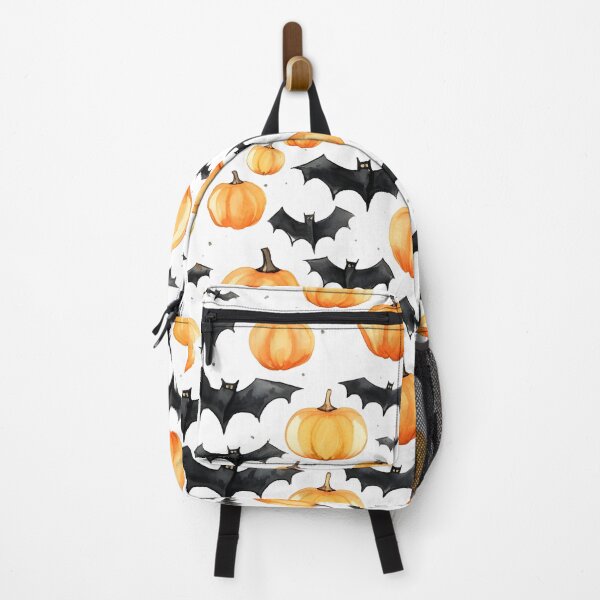 Item preview, Haunted Halloween Pumpkin & Bats Pattern - Nighttime Enchantment designed and sold by Moo7shop.