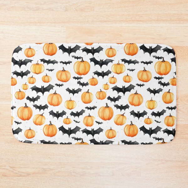 Item preview, Haunted Halloween Pumpkin & Bats Pattern - Nighttime Enchantment designed and sold by Moo7shop.