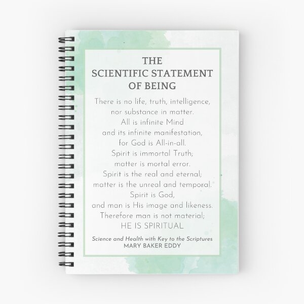 Item preview, The Scientific Statement of Being by Mary Baker Eddy - GREEN designed and sold by Margaret Perry Designs.
