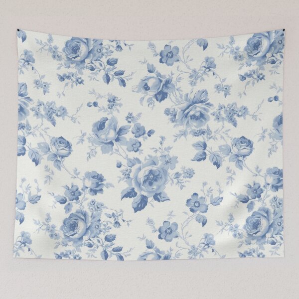 Item preview, Chinoiserie,toile,floral toile,roses,vintage art designed and sold by MariaMarinova.