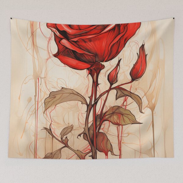 Item preview, Red Rose Drawing designed and sold by Sketch-Shack.
