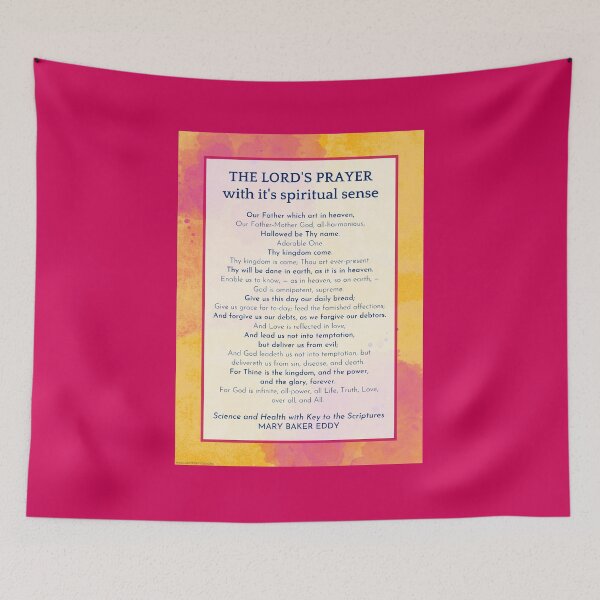 Item preview, The Lord's Prayer with its spiritual interpretation by Mary Baker Eddy - PINK designed and sold by Margaret Perry Designs.
