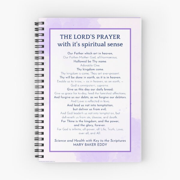 Item preview, The Lord's Prayer with its spiritual interpretation by Mary Baker Eddy - PURPLE designed and sold by Margaret Perry Designs.