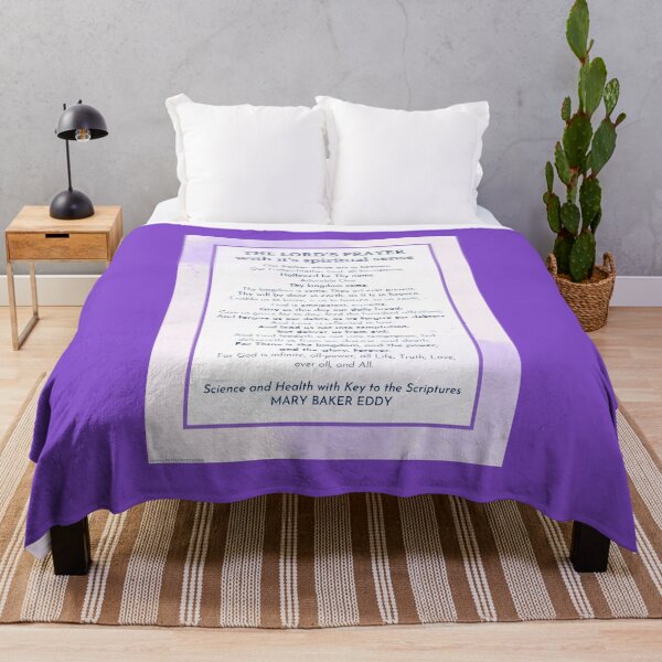 Item preview, The Lord's Prayer with its spiritual interpretation by Mary Baker Eddy - PURPLE designed and sold by Margaret Perry Designs.