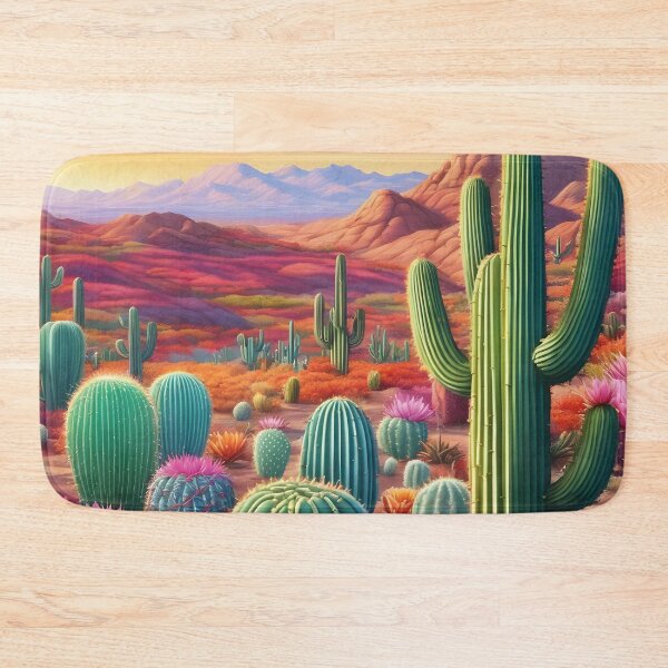 Item preview, colorful cacti, landscape, desert, succulents designed and sold by Mauswohn.