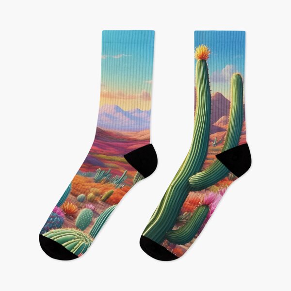 Item preview, colorful cacti, landscape, desert, succulents designed and sold by Mauswohn.