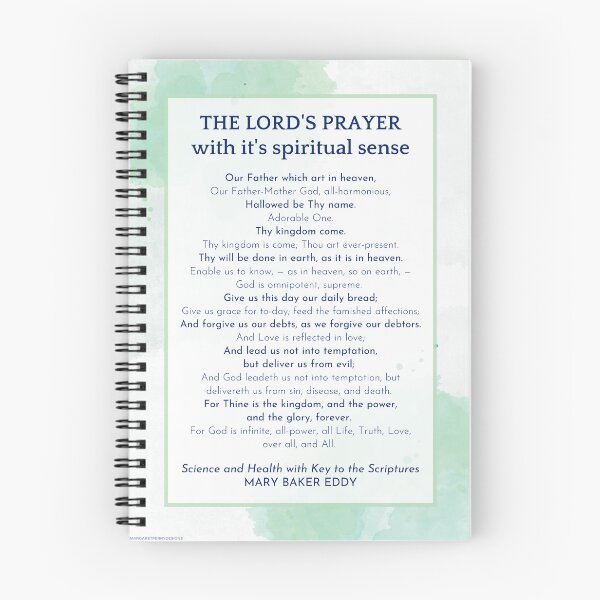 Item preview, The Lord's Prayer with its spiritual interpretation by Mary Baker Eddy - GREEN designed and sold by Margaret Perry Designs.