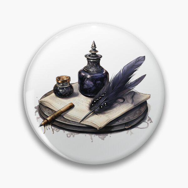 Item preview, Gothic Inkpot and Quill designed and sold by SchorlCraft.