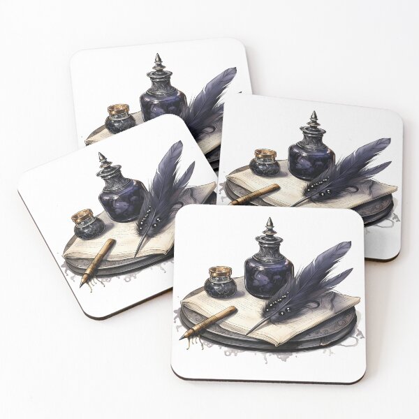 Item preview, Gothic Inkpot and Quill designed and sold by SchorlCraft.