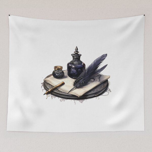 Item preview, Gothic Inkpot and Quill designed and sold by SchorlCraft.