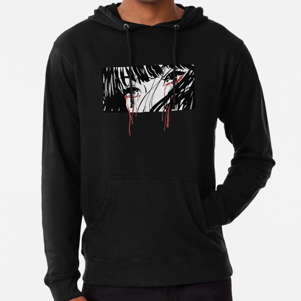 crying anime girl sweatshirts  hoodies  redbubble