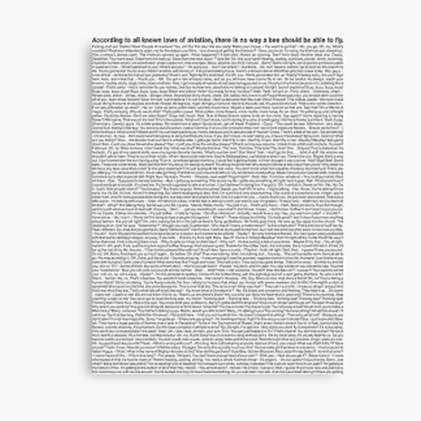 Bee Movie Script Canvas Print