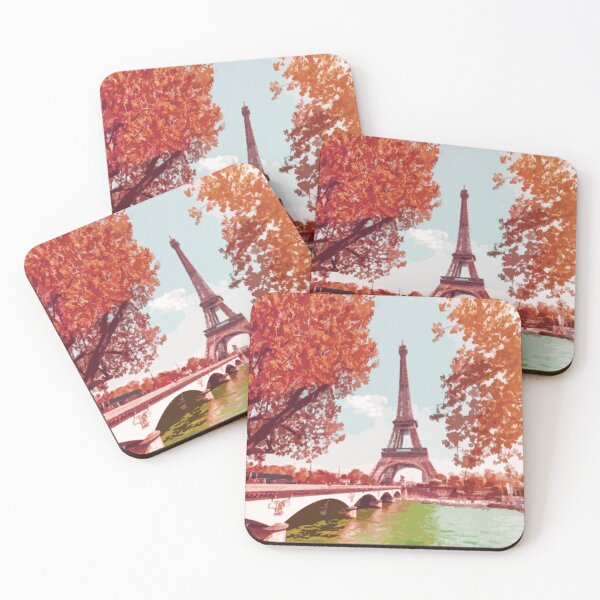 Item preview, The Eiffel Tower, Paris, Amber, Travel Poster - France's Structural Masterpiece Known as The Symbol of Love designed and sold by studioSharonKay.