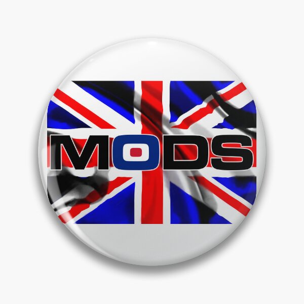 Item preview, Mods Symbol - Union Jack White V1 designed and sold by RetrospectUK.