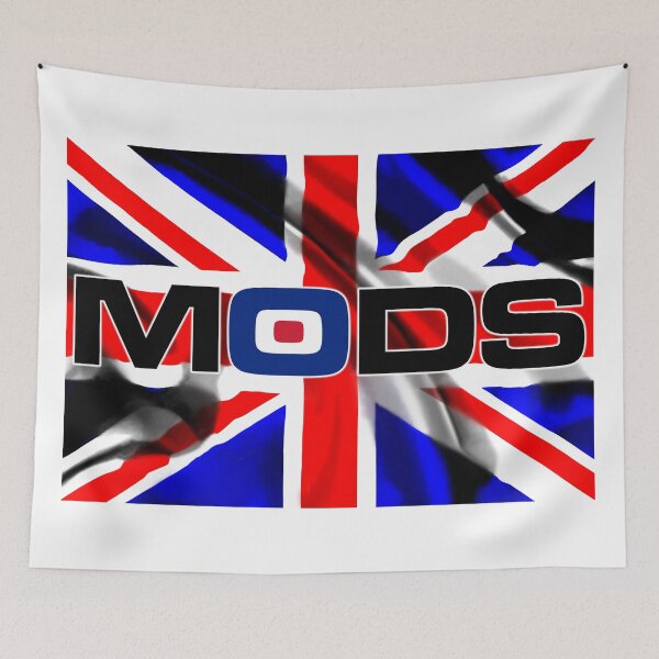 Item preview, Mods Symbol - Union Jack White V1 designed and sold by RetrospectUK.