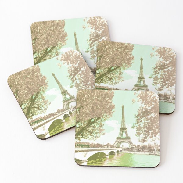 Item preview, The Eiffel Tower, Paris, Mocha Pink, Travel Poster - France's Structural Masterpiece Known as The Symbol of Love designed and sold by studioSharonKay.