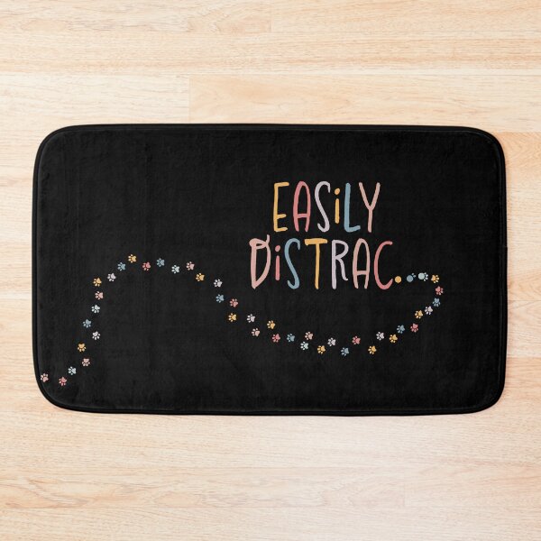 Item preview, Easily Distrac Distracted Funny Rainbow Dogs Cats Pawprints designed and sold by VermintStudio.