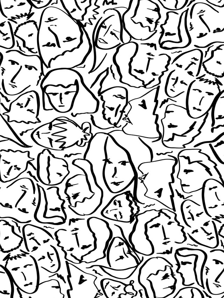 Call Me By Your Name Elios Shirt Faces in Black Outlines on White CMBYN by podartist