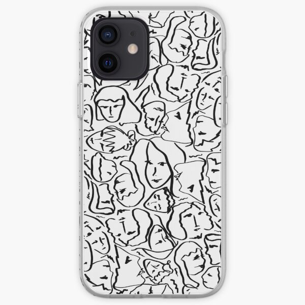 Call Me By Your Name Elios Shirt Faces in Black Outlines on White CMBYN iPhone Soft Case