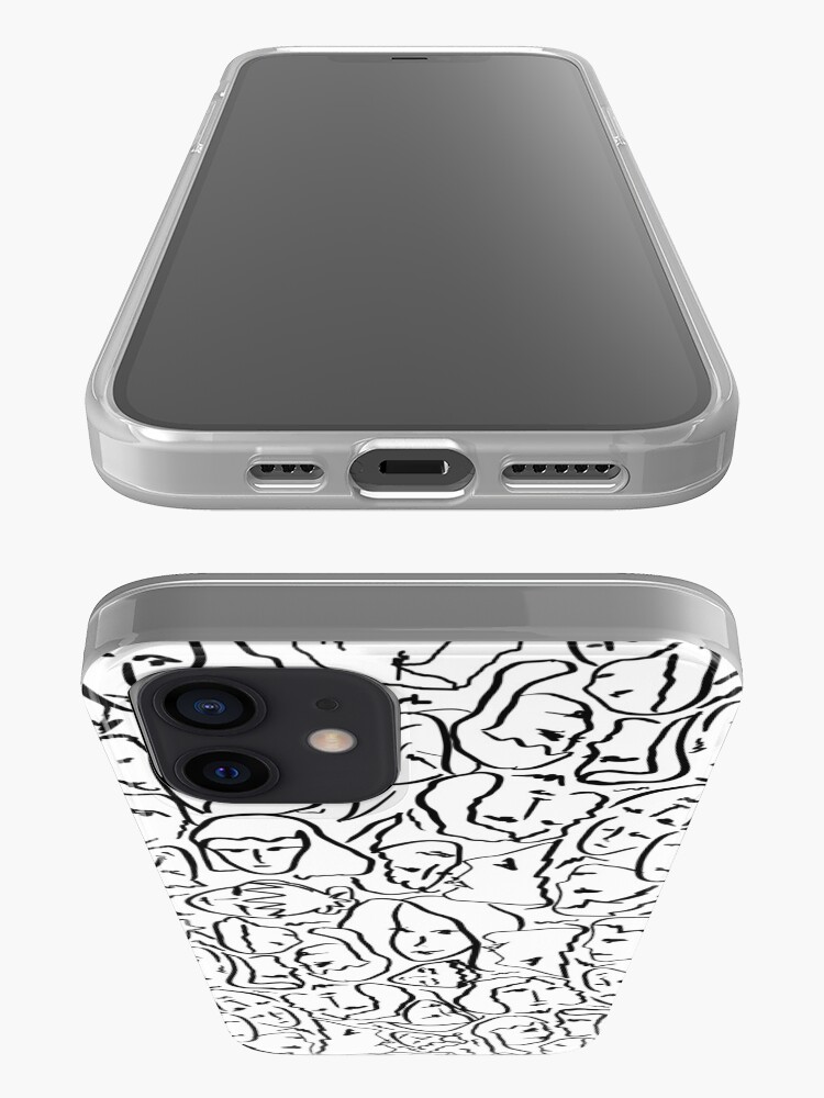 Alternate view of Call Me By Your Name Elios Shirt Faces in Black Outlines on White CMBYN iPhone Case & Cover