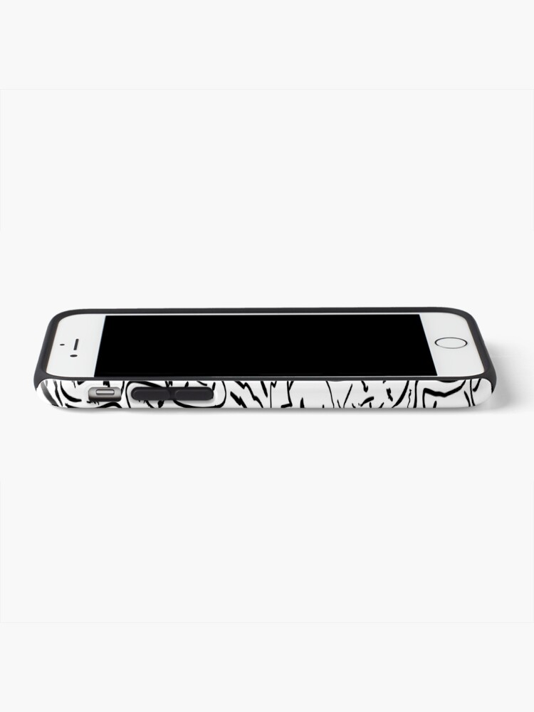 Alternate view of Call Me By Your Name Elios Shirt Faces in Black Outlines on White CMBYN iPhone Case & Cover