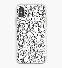 Call Me By Your Name Elios Shirt Faces in Black Outlines on White CMBYN iPhone Case