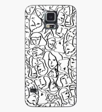 Funda/vinilo para Samsung Galaxy Llámame por tu nombre Elios Shirt Faces en contornos negros en blanco CMBYN