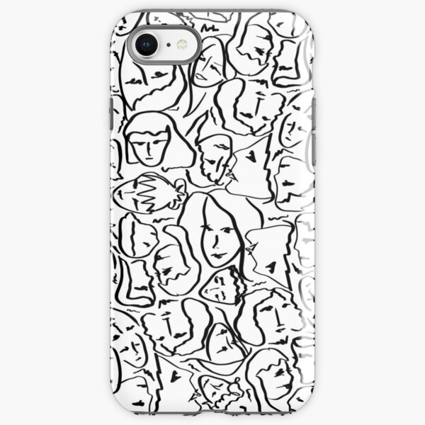 Call Me By Your Name Elios Shirt Faces in Black Outlines on White CMBYN iPhone Tough Case