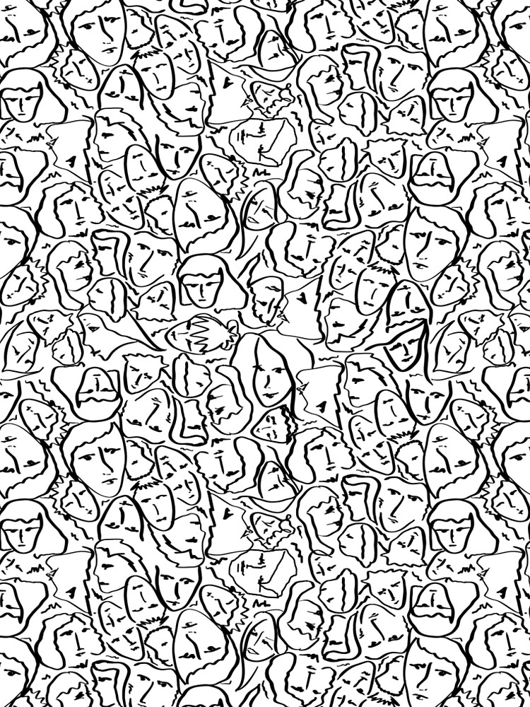 Call Me By Your Name Elios Shirt Faces in Black Outlines on White CMBYN by podartist