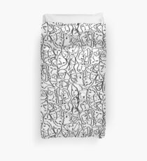 Call Me By Your Name Elios Shirt Faces in Black Outlines on White CMBYN Duvet Cover