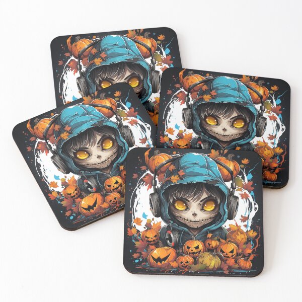 Item preview, Halloween Skull  and Pumpkin Sublimation Design designed and sold by BabydellArt.