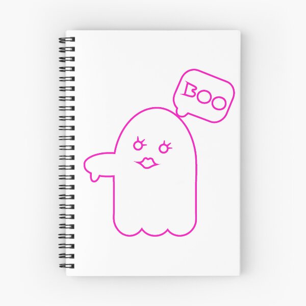 Item preview, Ghostly Elegance: Pink Outlined Female Spirit of Halloween designed and sold by EmeraldeaArt.