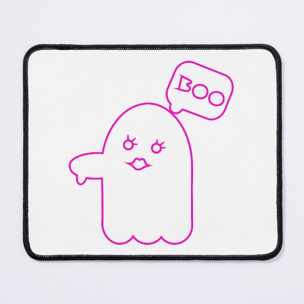 Item preview, Ghostly Elegance: Pink Outlined Female Spirit of Halloween designed and sold by EmeraldeaArt.