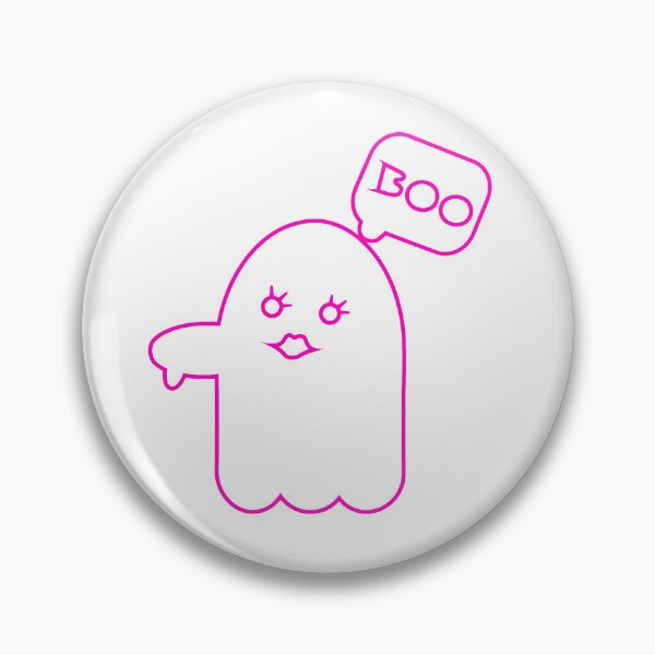 Item preview, Ghostly Elegance: Pink Outlined Female Spirit of Halloween designed and sold by EmeraldeaArt.
