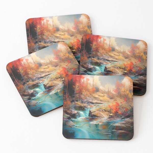 Item preview, Waterfall in the beautiful woods at sunset 11 designed and sold by Art by Lilia.