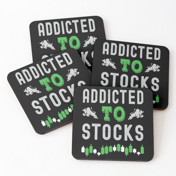 Item preview, Addicted to stocks. Trading phrase used by traders. designed and sold by Gerald Waters.