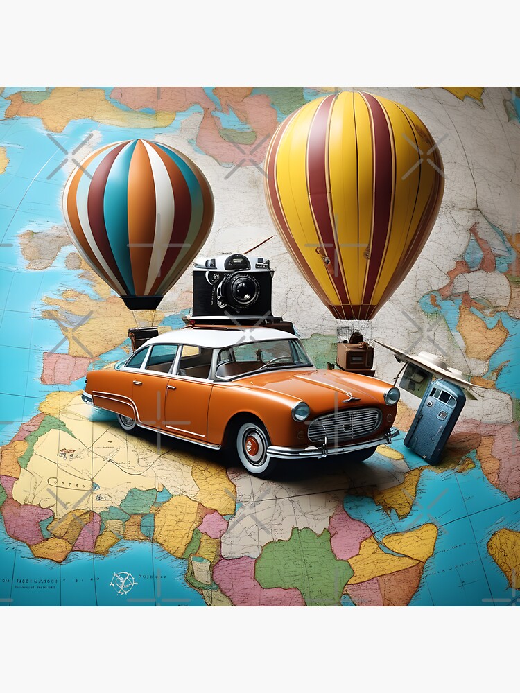 Sticker for Sale mit Reise in die 1960er Jahre – Welttournee von